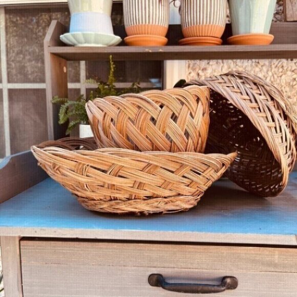 Woven Vintage Boho Baskets Plants - Picture 12 of 16
